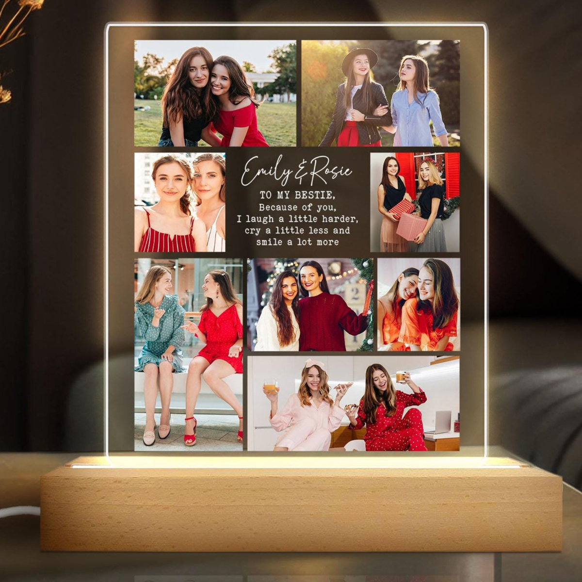 Custom Photo Collage Acrylic Plaque, Bestie Gifts, Sister Gifts, Friendship Gifts, Birthday Gifts For Women, Best Friend Gifts For Women