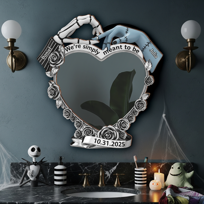 Spooky Couple Personalized Wall Hanging Mirror Gifts For Couple