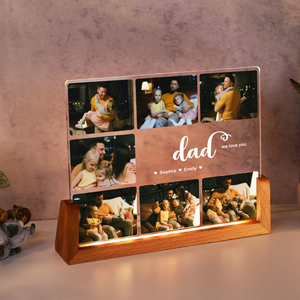 Personalized Photo Collage, Dad Photo Gift, Customized Frame & Photo, Fathers Day Photo Collage, Father's Day Gift, Dad Birthday Gift