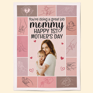 Mommy You're Doing A Great Job - Personalized Blanket - Gift For New Mom