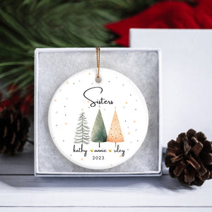 Three Sisters Christmas Tree - Personalized Ornament - Christmas Gift For Sisters