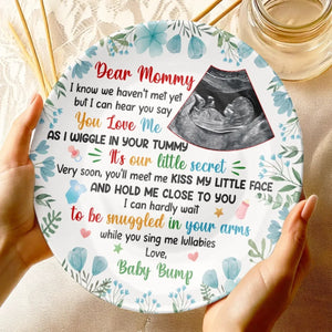 Our Greatest Blessing Is On The Way - Personalized Ceramic Plate - Mother's Day, Baby Shower Gift, Gift For First Mom