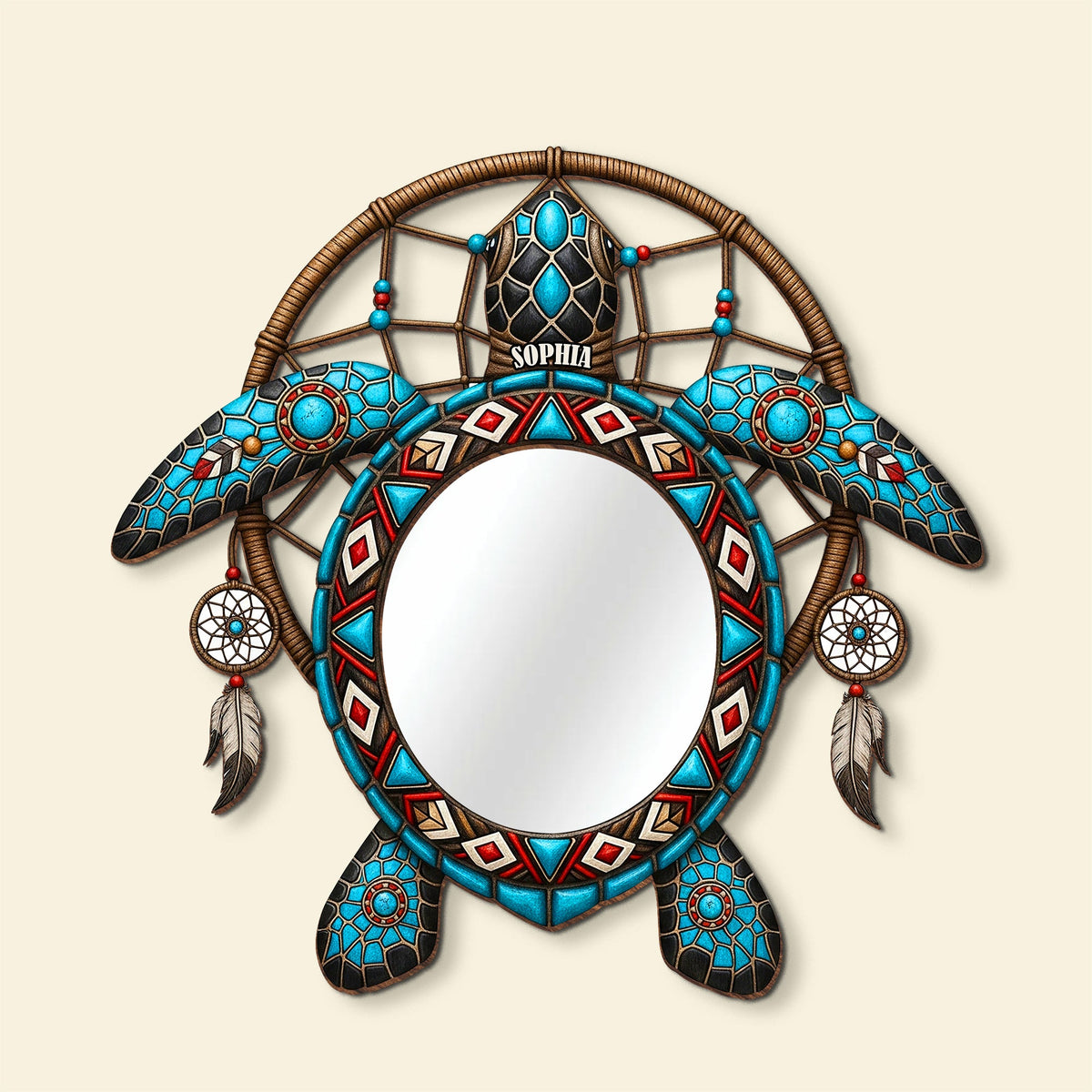 Sea Turtle Personalized Holiday Gifts For Native Custom Shaped Mirror