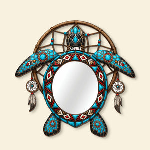 Sea Turtle Personalized Holiday Gifts For Native Custom Shaped Mirror