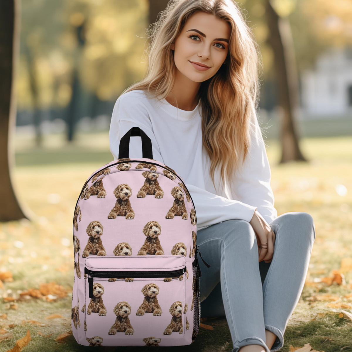 Custom Photo Dog Backpack Personalized Pet Photo Gift Dog Lover Bag Custom Dog Name Portrait Daypack Unique Dog Gift Idea Dog Owner Surprise