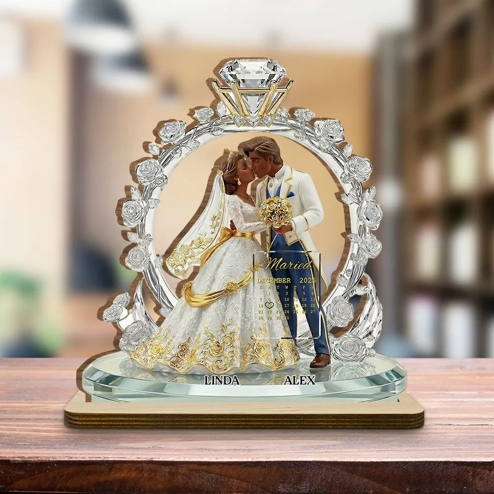 Our Timeless Love Story - Personalized Wooden Plaque - Anniversary Gift For Couple, Valentine's Day Gift