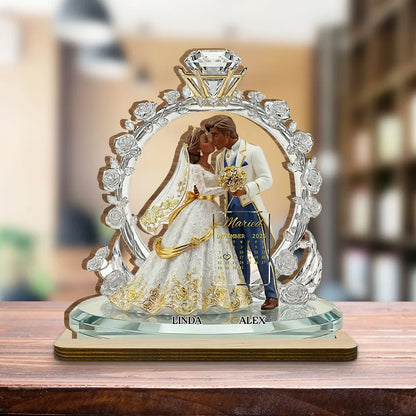 Our Timeless Love Story - Personalized Wooden Plaque - Anniversary Gift For Couple, Valentine's Day Gift