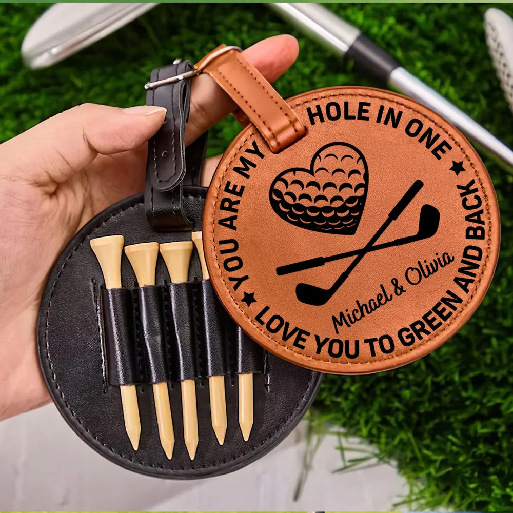 You Are My Hole In One - Personalized Golf Tee Bag - Gift For Husband, Gift For Boyfriend, Father's Day Gift