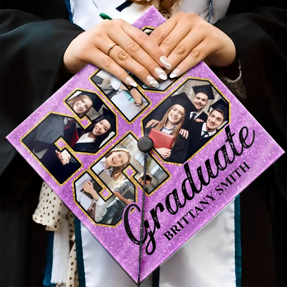 Custom Photo Graduate Anniversary - Personalized Graduation Cap Topper - Graduation Gift For Daughter Son