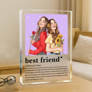 Personalised Best Friend Photo Brick Block, Custom Photo Acrylic Block, Birthday Bestie Gift, Friendship Building Block