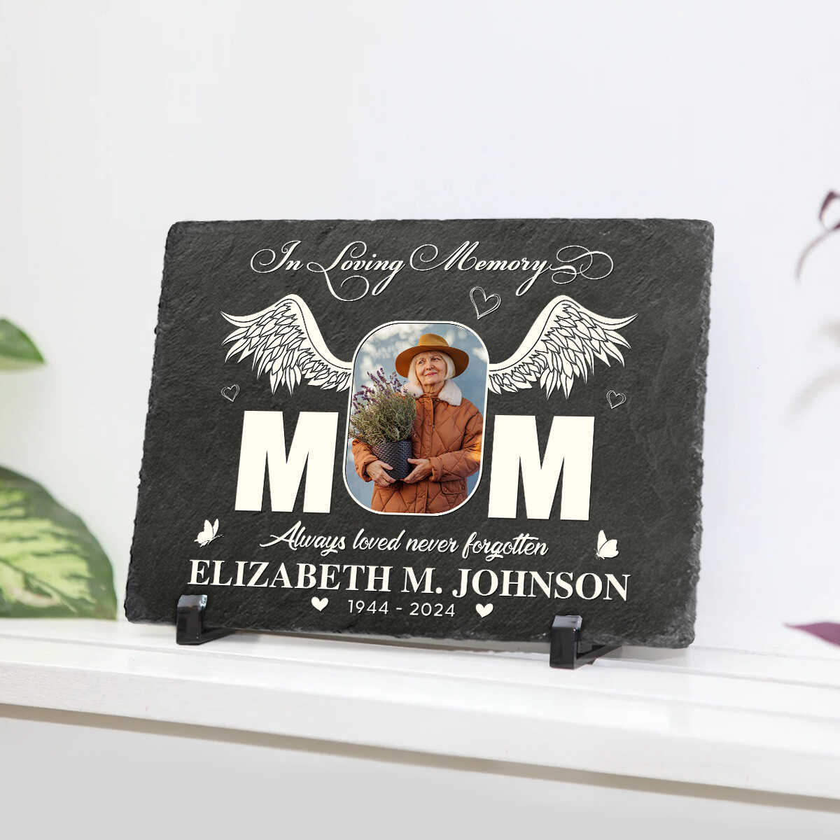 In loving Memory Of Mom Photo - Custom Memorial Garden Stone - Memorial Gift Of Your Loved One