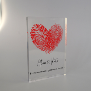 Custom Fingerprint Heart Print for Couple, Anniversary Gift, Fingerprint Sign, Newly Wedding Gift, Personalized Gift, Thumbprint Heart