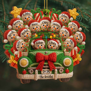Cozy Christmas Ride With Festive Cheer, Custom Wood Ornament, Gift For Family and Christmas Enthusiasts