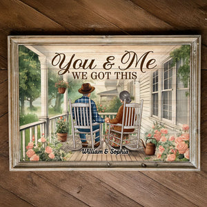 Old Couple Growing Old Together - Personalized Canvas - Anniversary Gift, Valentine's Day Gift For Couple