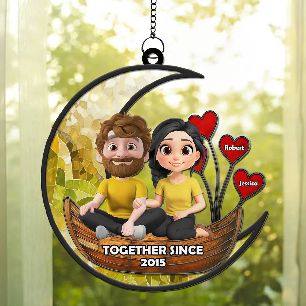 Couple Together Since Year - Personalized Suncatcher - Anniversary Gift, Valentine's Day Gift For Couple
