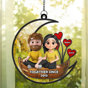 Couple Together Since Year - Personalized Suncatcher - Anniversary Gift, Valentine's Day Gift For Couple