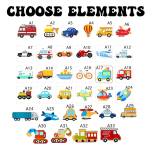 Personalized Wooden Name Puzzle with Vehicles, Custom Kids Name Puzzle, Toddler Learning Toy, Montessori Gift for Boys