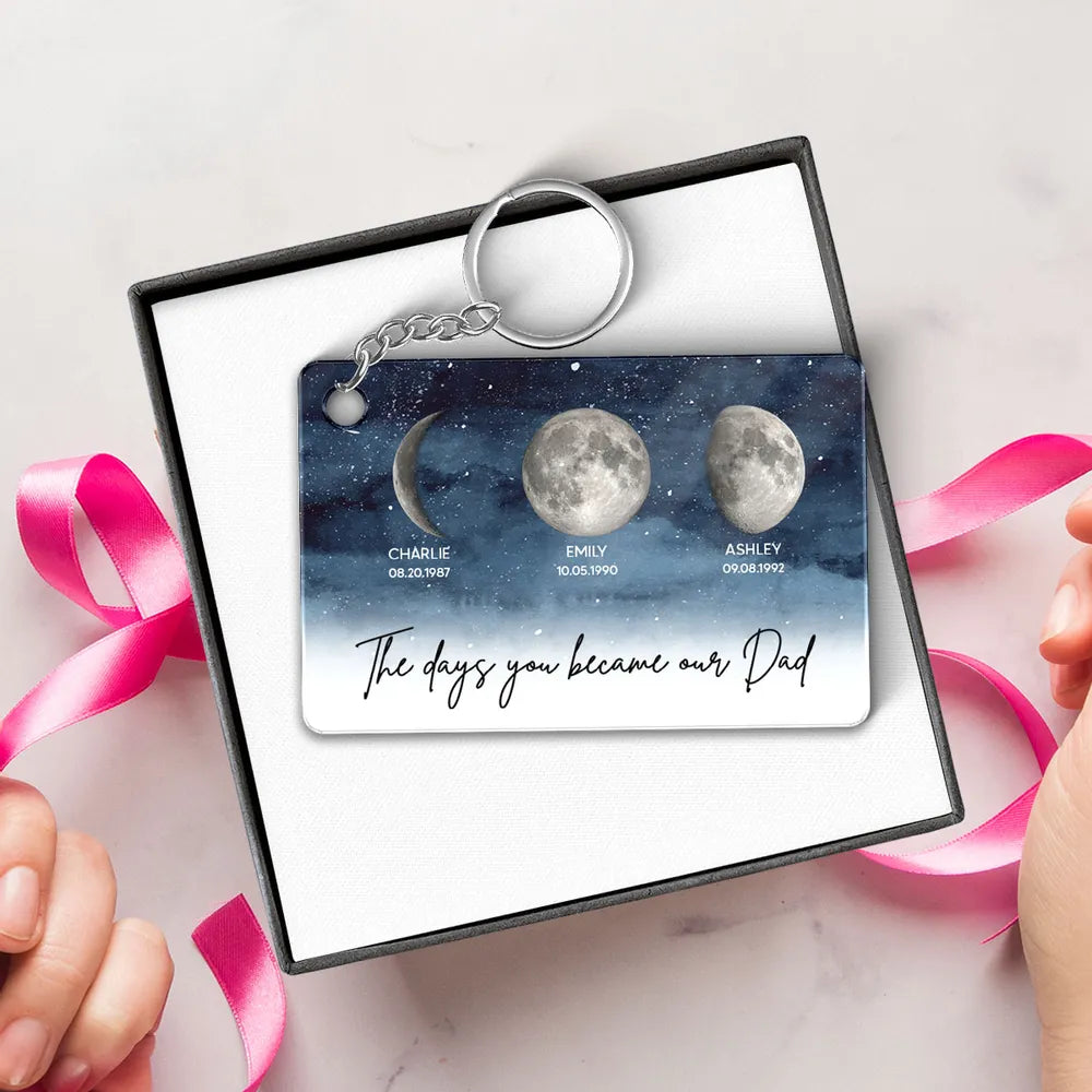 The Night You Became My Dad - Personalized Acrylic Keychain - Gift For Dad, Father's Day, Birthday Gift