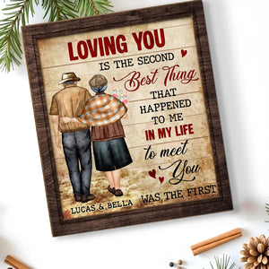Loving You Is The Best Thing - Personalized Wooden Plaque - Anniversary Gift For Couple, Valentine's Day Gift