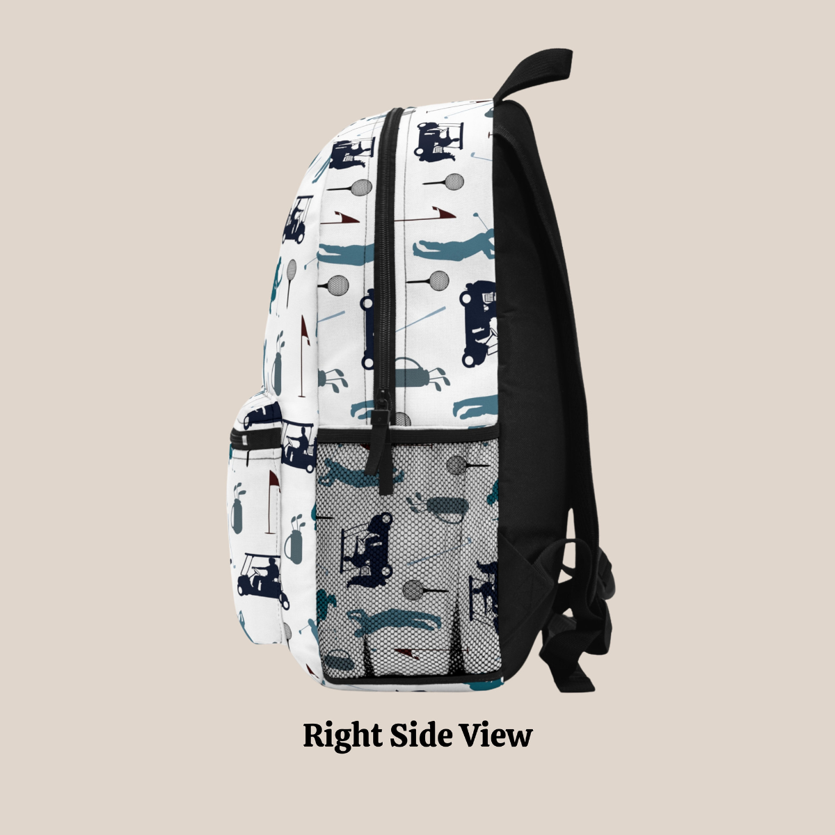 Personalized Golf Golfer Backpack, Teen Sport Back To School Bookbag, Custom Name Schoolbag, Birthday Gift