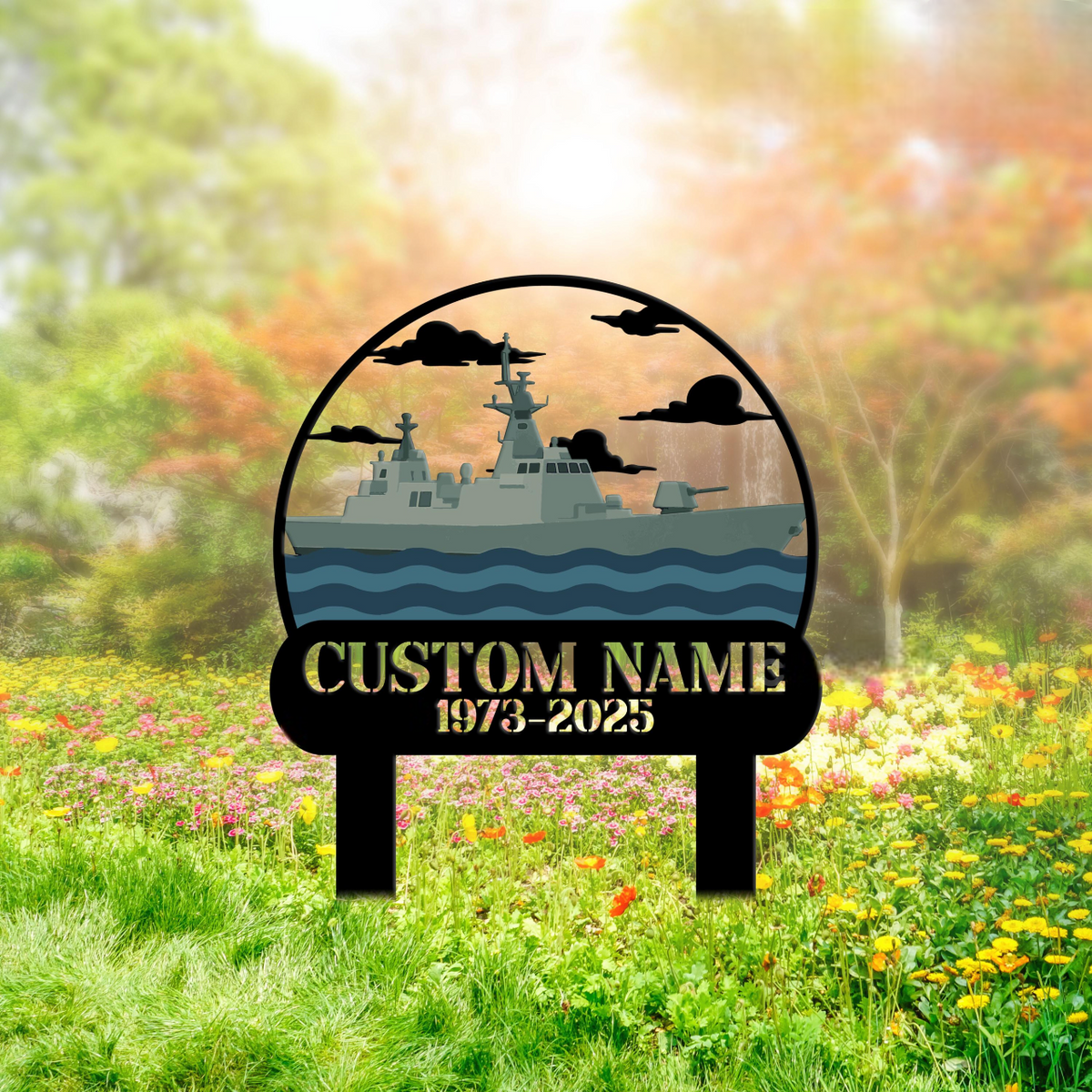 Custom Metal Plaque for Veteran Remembrance, Veteran Memorial Garden Stake, Cemetery Stake, Remembrance Gifts, Outdoor Metal Stake