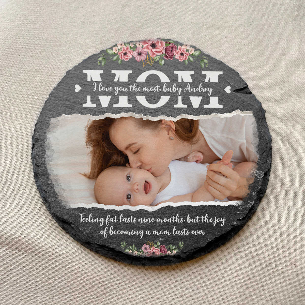 I Love You The Most - Personalized Garden Stone - First Mother's Day Gift, Gift For New Mom