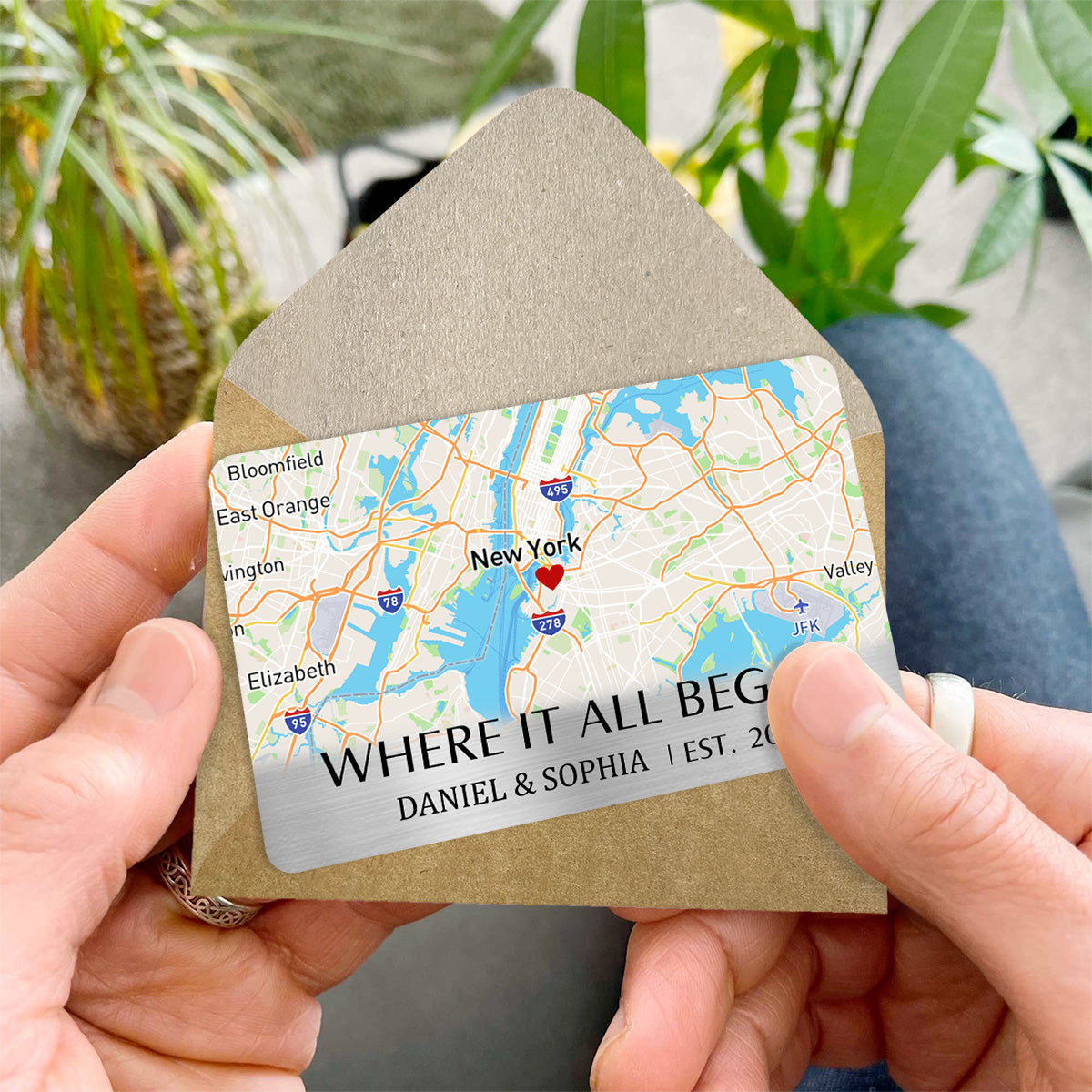 Where It All Began - Personalized Wallet Insert Card - Valentine's Day Gift, Anniversary Gift For Couple