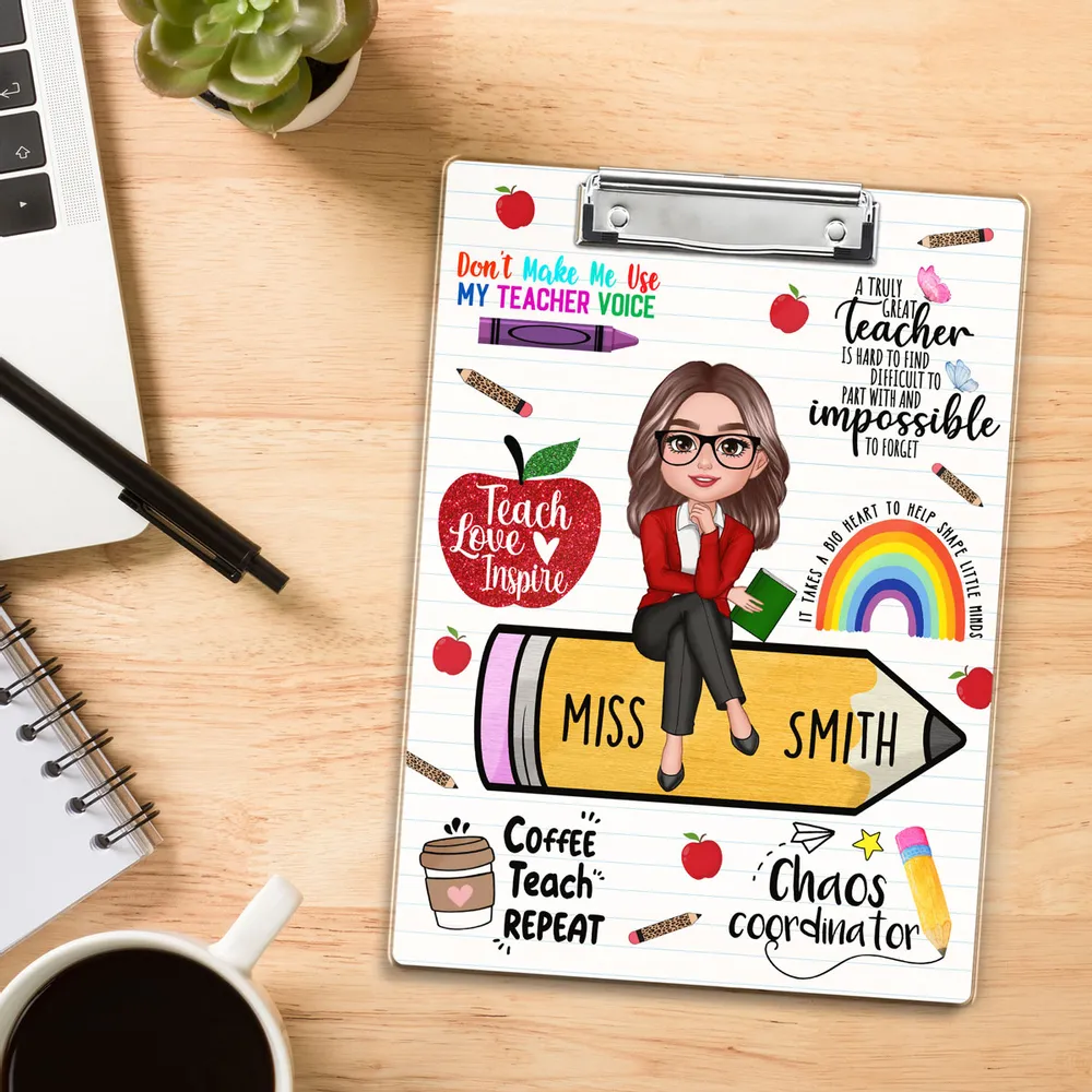 Teacher Affirmations - Personalized Clip Board - Gift For Teacher, Back To School