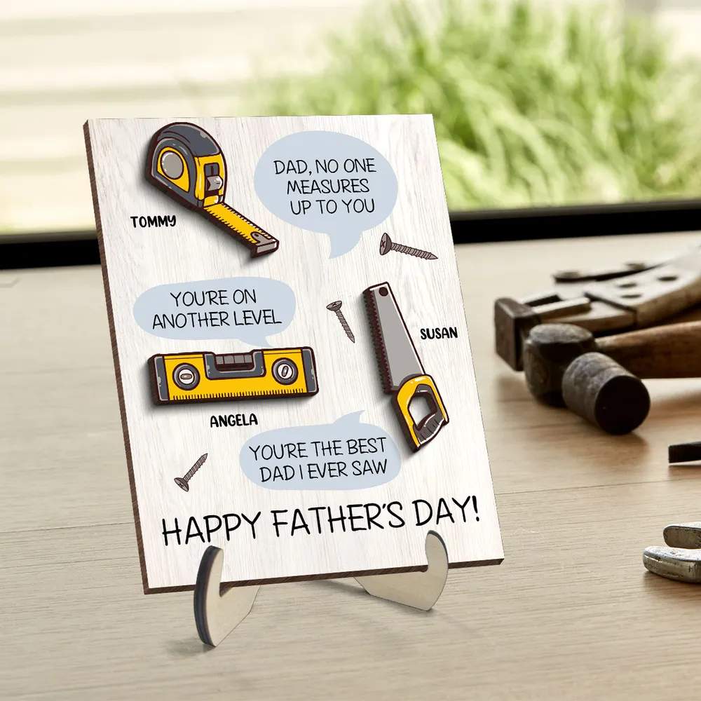 Dad No One Measure Up To You - Personalized Picture Frame - Father's Day Gift for Dad