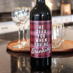 6 Wine Bottle Labels for Christmas Party Decorations and Favors - Perfect for Holiday Party and Gifts for Teachers, Family, and Friends
