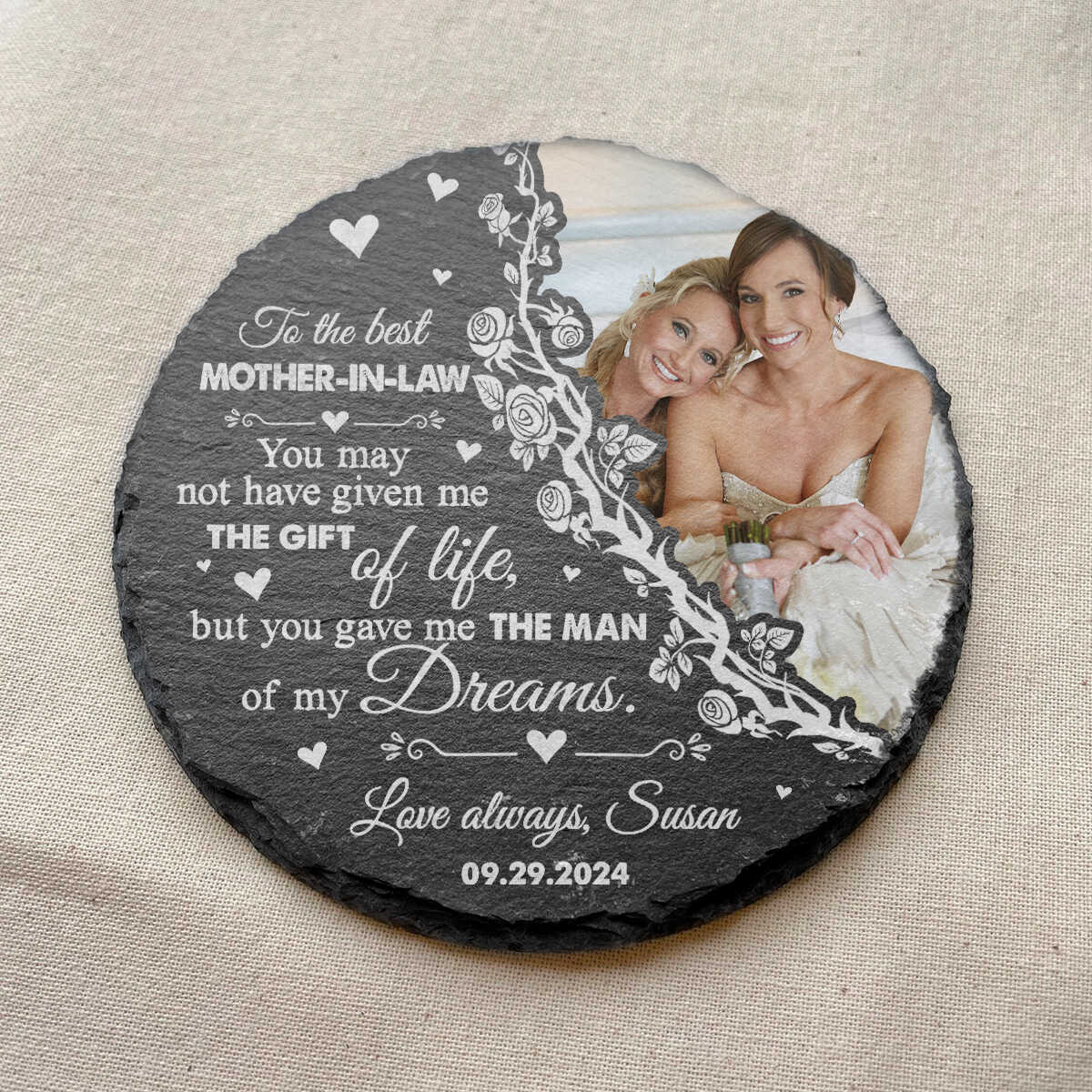 To My Mother-in-law I Love You Always - Personalized Garden Stone - Gift For Mother-in-law
