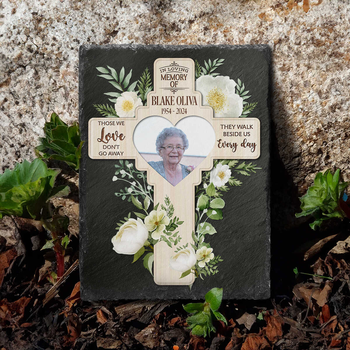 God Has You In His Arms - Personalized Memorial Stone - Memorial Gift