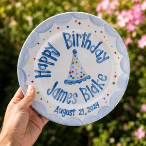Personalized Boys Birthday Ceramic Plate, Happy Birthday Boy, Gift For Son, Birthday Gift