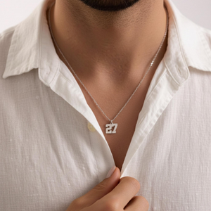 Personalized Number Pendant Necklace, Sports Fan Jewelry, Football, Soccer, Basketball, Volleyball Necklace