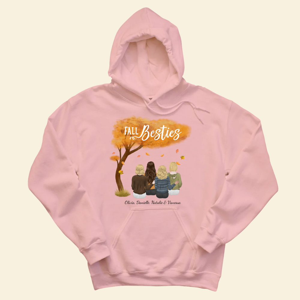 Fall Bestie - Personalized Hoodie - Gift For Bestie, Friends, Fall Season, Autumn Gift