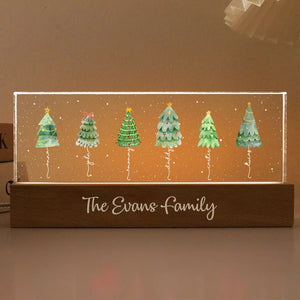 Christmas Tree Family Custom Names - Personalized LED Night Light - Christmas Gift For Family