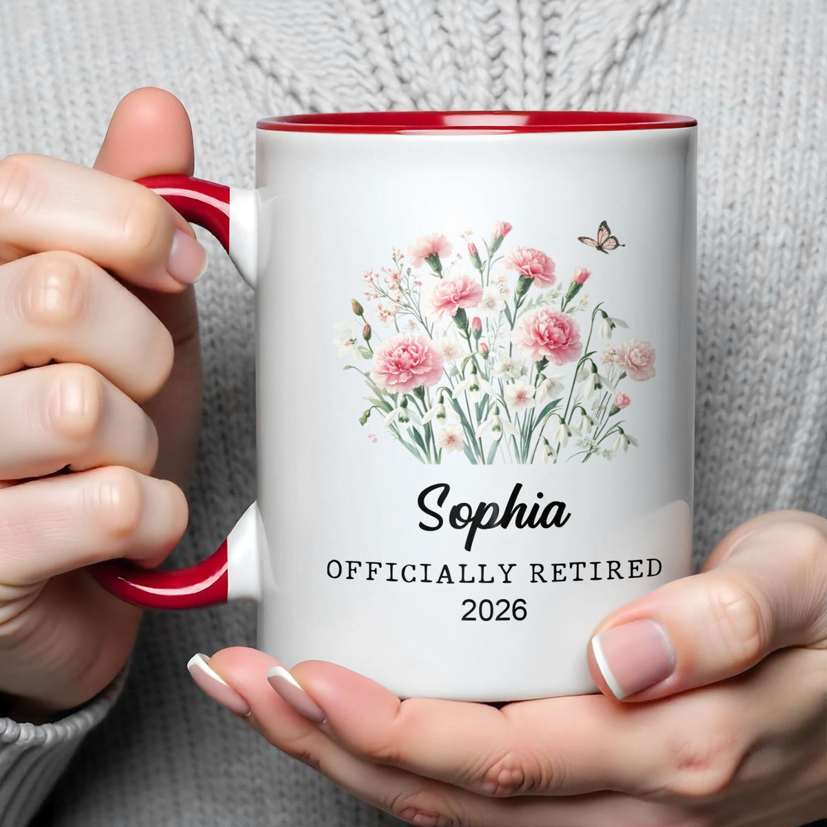 Officially Retired Never Underestimate, Accent Mug, Retirement Gift