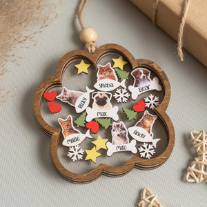 Custom Your Pet's Photo - Personalized 4D Shaker Ornament - Christmas Gift For Pet Lovers
