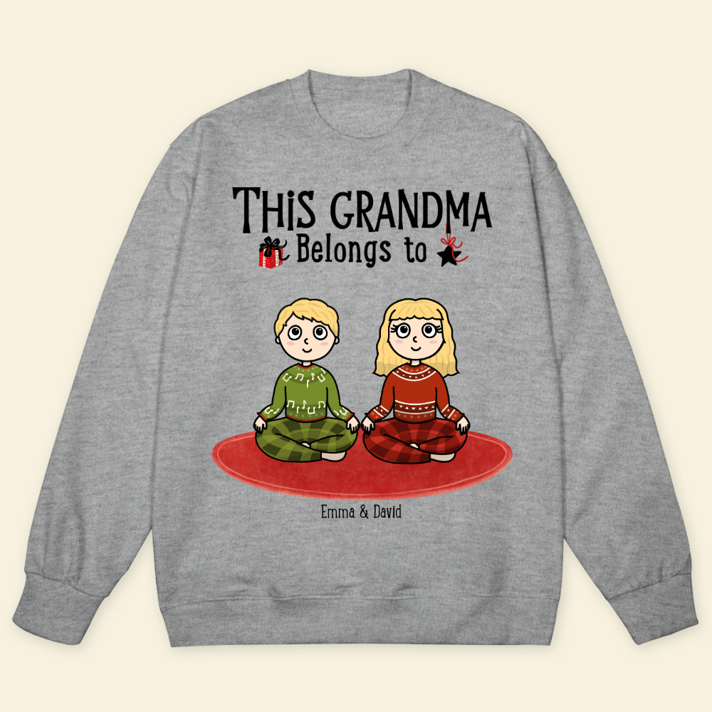 This Grandma Belong To Grandkids - Personalized Sweatshirt - Gift For Grandma, Grandpa, Christmas Gift