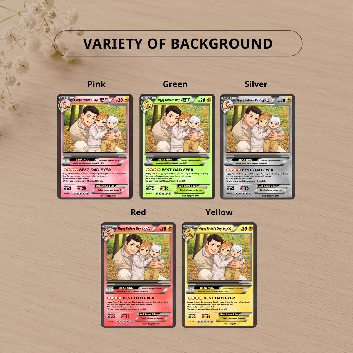 Personalized Poke Card for Dad, Father s Day Gift for Him, Custom Trainer Card, Anime Style Poke Trading Card