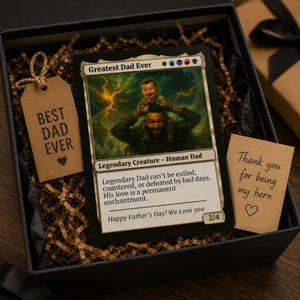 Custom Human Dad MTG Card, Personalised MTG Card, Father's Day MTG custom card, Birthday Anniversary Father's Day MGT Card