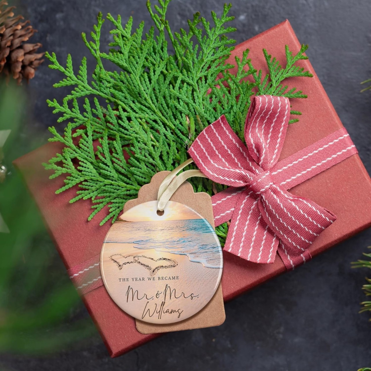 The Year We Became Mr. And Mrs. - Personalized Ornament - Gift For Couple