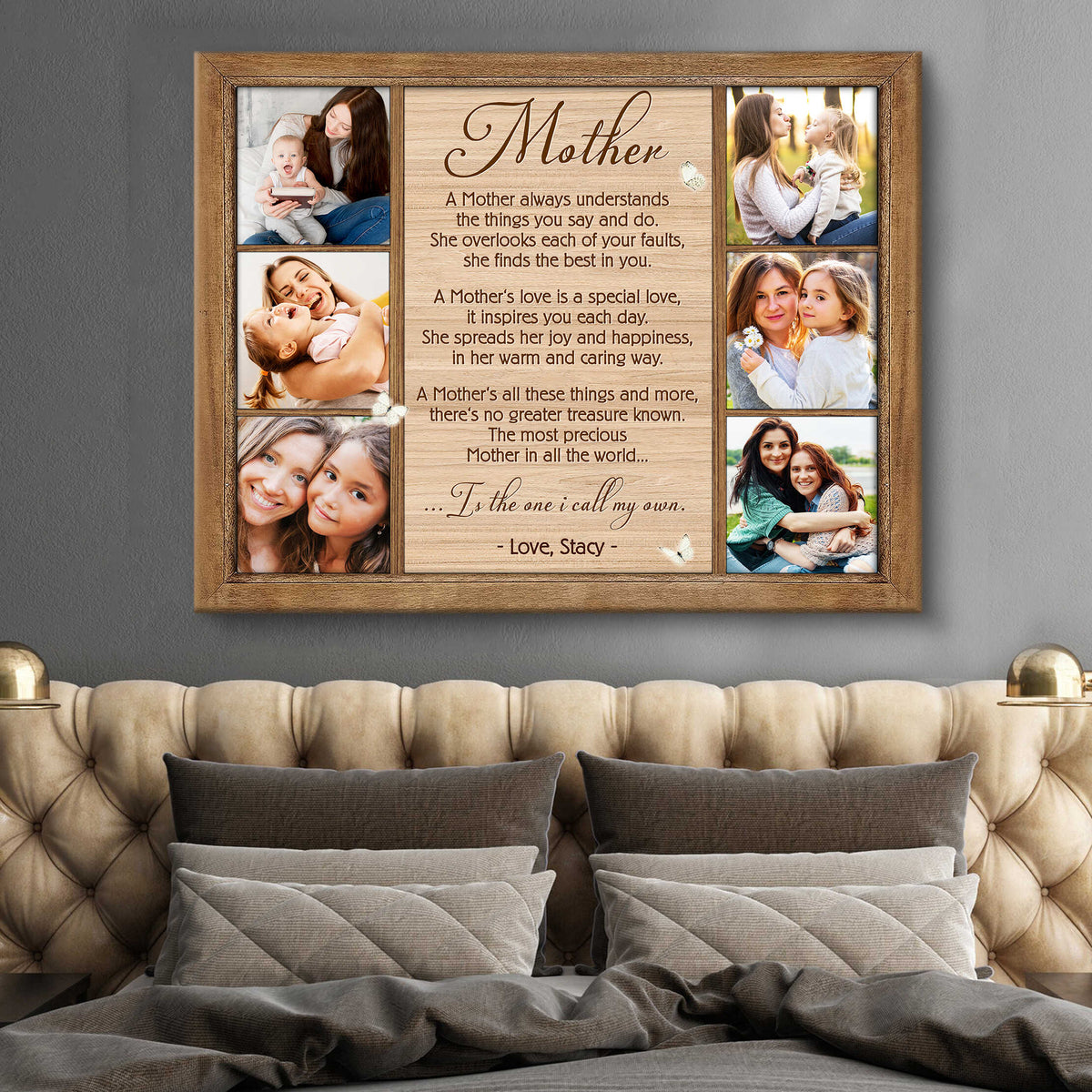 Mom I Will Always Love You Mother Poem - Personalized Canvas - Gift For Mom, Mother's Day, Birthday Gift