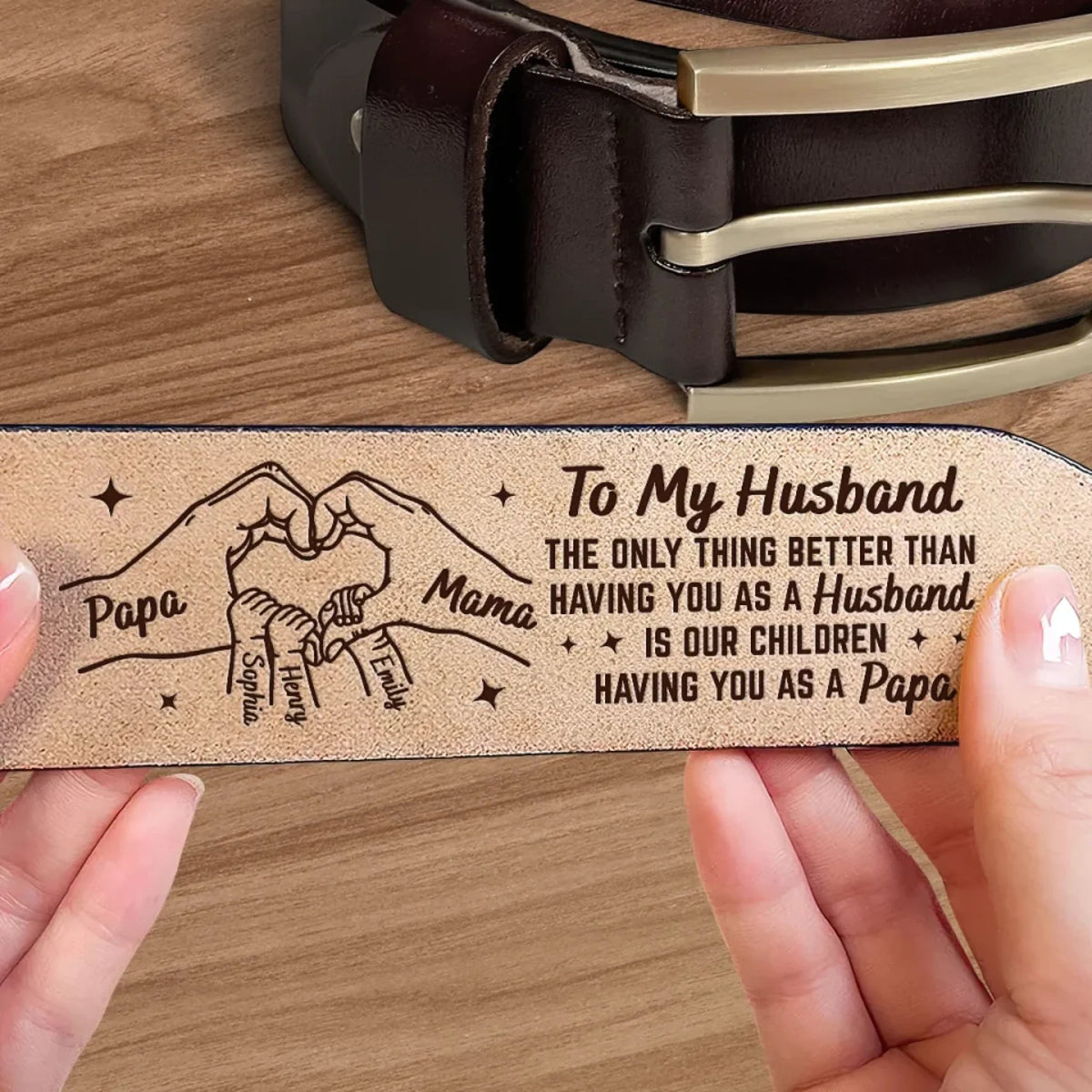The Only Thing Better Than Having You As My Husband - Personalized Engraved Leather Belt - Gift For Husband On Father's Day