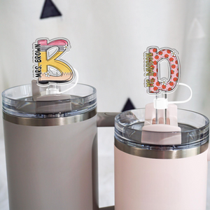 Personalized Teacher Straw Topper, Teacher Straw Cover, Teacher Gifts, Teacher Appreciation Gifts, Gift For Teacher