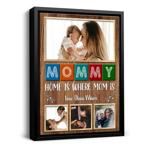 Mommy Home Is Where You Are - Personalized Canvas - Gift For Mom, Mother's Day, Birthday Gift