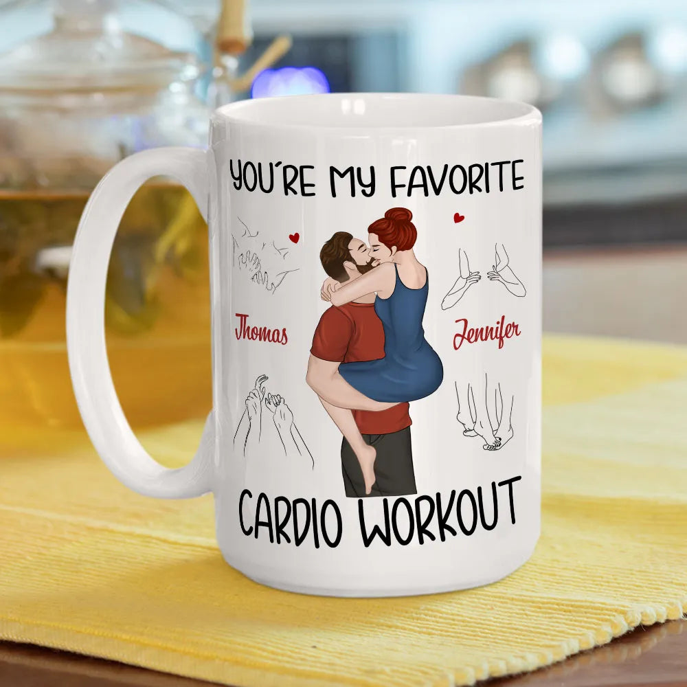 You're My Favorite Cardio Workout - Personalized Mug - Valentine's Day Gift For Couple, Funny Couple Gift