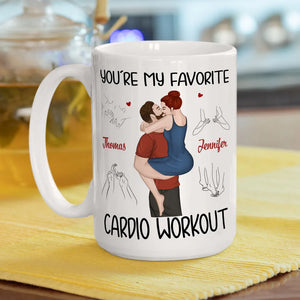 You're My Favorite Cardio Workout - Personalized Mug - Valentine's Day Gift For Couple, Funny Couple Gift