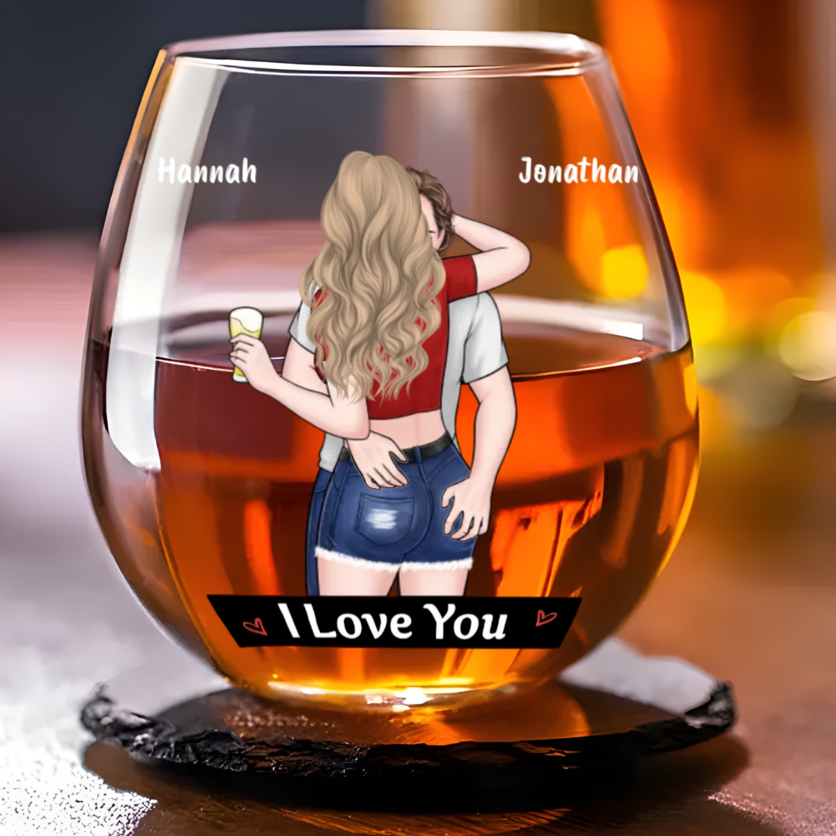 You're An Awesome Wife - Personalized Wine Glass - Valentine's Day Gift For Couple