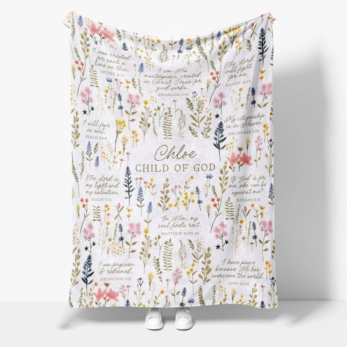 Christian Graduation Gift for Her, Personalized Scripture Blanket Class of 2026 College Grad Gift, Daughter Bible Verse Child of God Throw